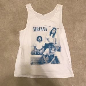 hot topic 90s nirvana bathtub grunge tank top!!